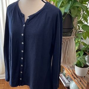 Navy Button Front shirt